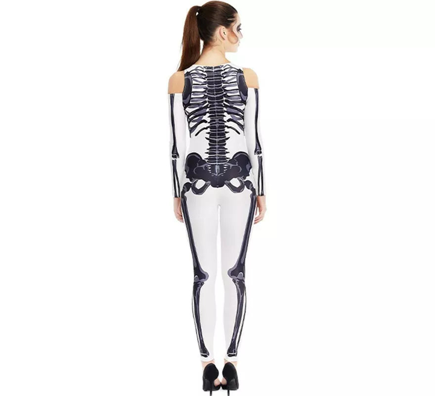 Translation missing: de.Disfraz de Esqueleto blanco completo para mujer