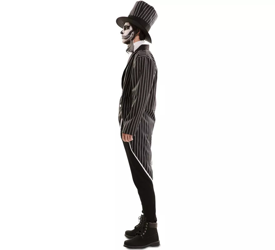 Translation missing: de.Disfraz de Esqueleto Elegante con sombrero para hombre