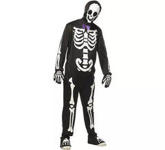 Leuchtendes elegantes Skelettkostüm für Herren
