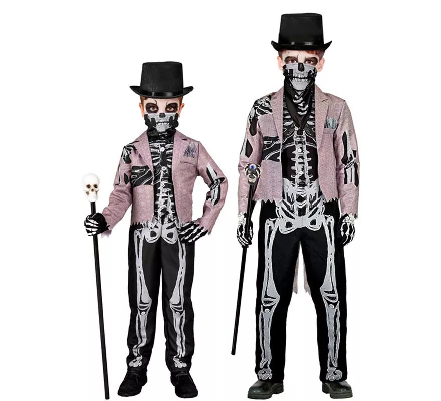 Disfraz de Esqueleto Elegante para niño