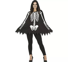 Skelett im Poncho Kostüm für Damen