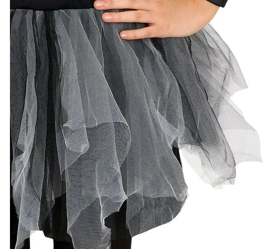 Translation missing: de.Disfraz de Esqueleto Encapuchado gris para niña