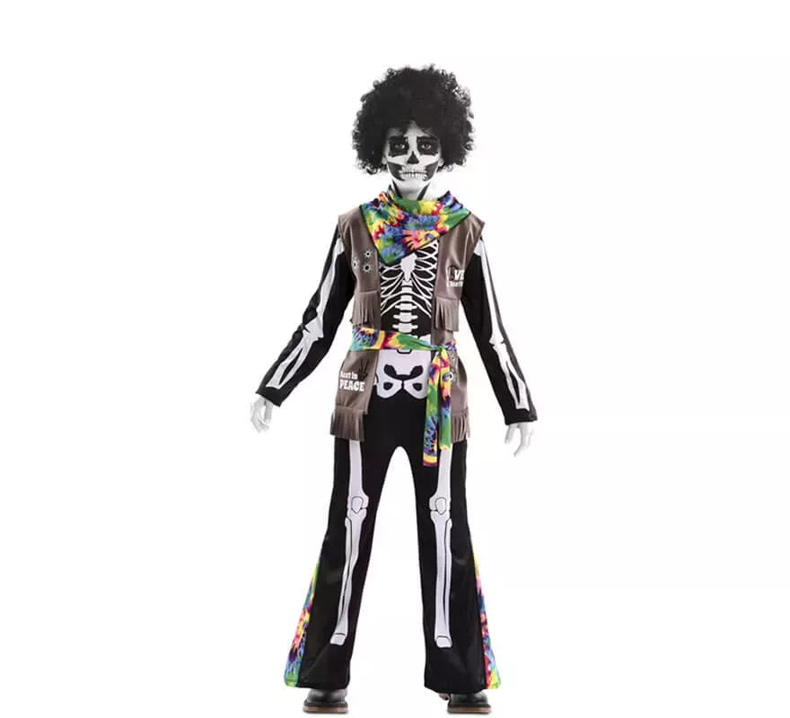 Disfraz de Esqueleto Hippie para niños