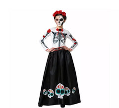 Catrina Rosas Mexikanisches Skelettkostüm für Damen