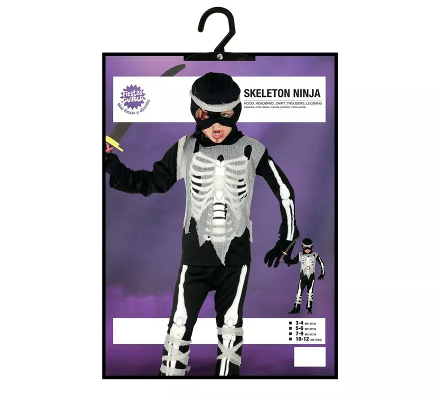 Translation missing: de.Disfraz de Esqueleto Ninja para niño