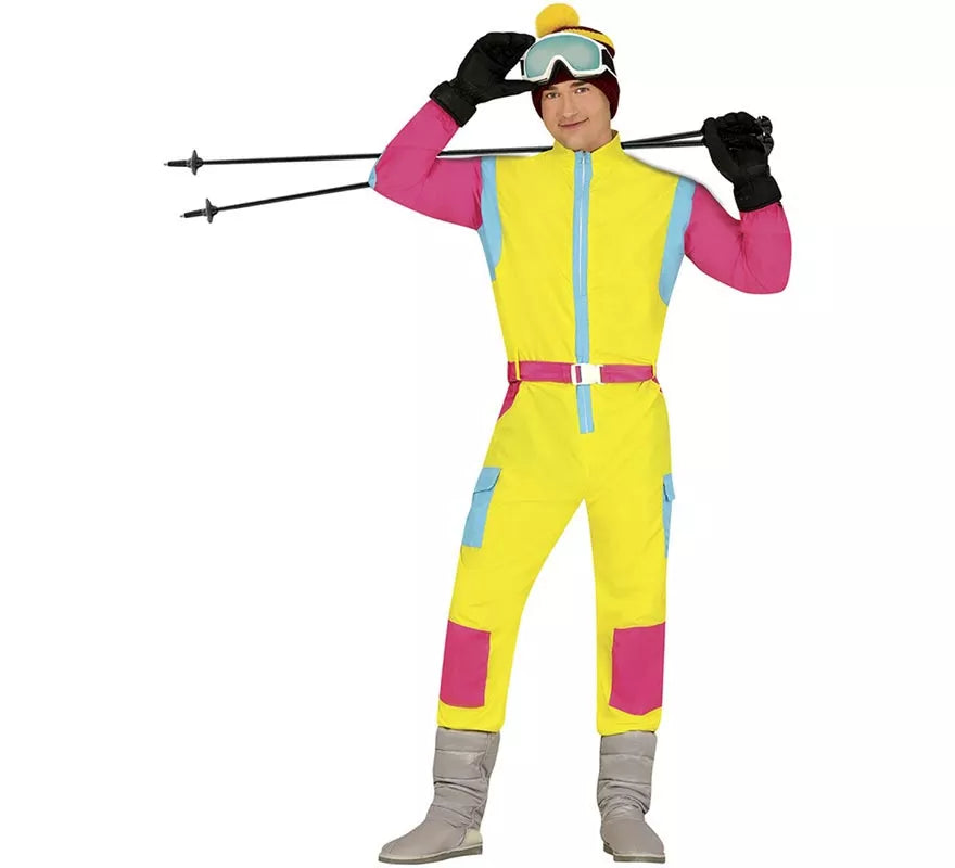 Translation missing: de.Disfraz de Esquiador amarillo para hombre
