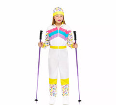 Retro-Skifahrer-Kostüm für Mädchen