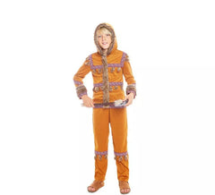 Orangefarbenes Eskimokostüm für Kinder