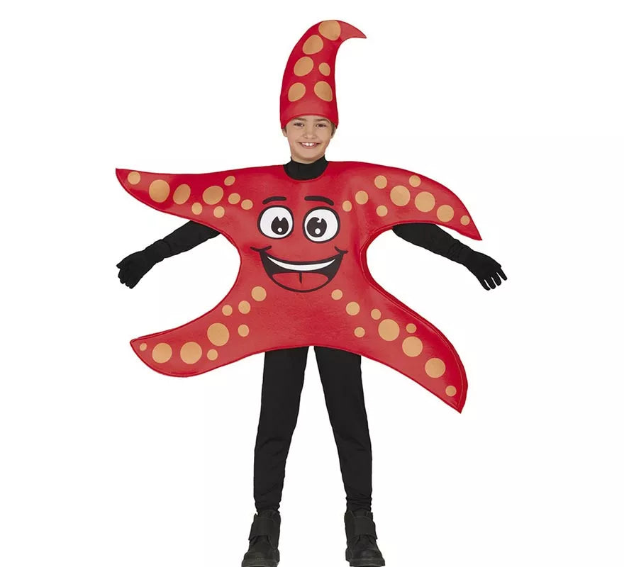 Disfraz de Estrella de Mar roja para niños