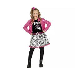 Pinkes Rockstar-Kostüm für Mädchen