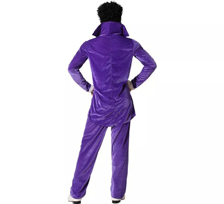 Translation missing: de.Disfraz de Estrella Rock Morado para hombre