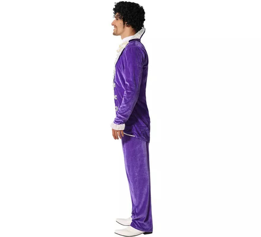 Translation missing: de.Disfraz de Estrella Rock Morado para hombre