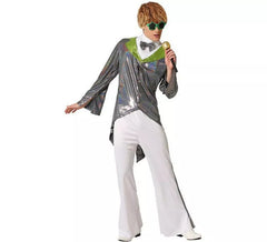 Silber Rockstar Kostüm für Herren