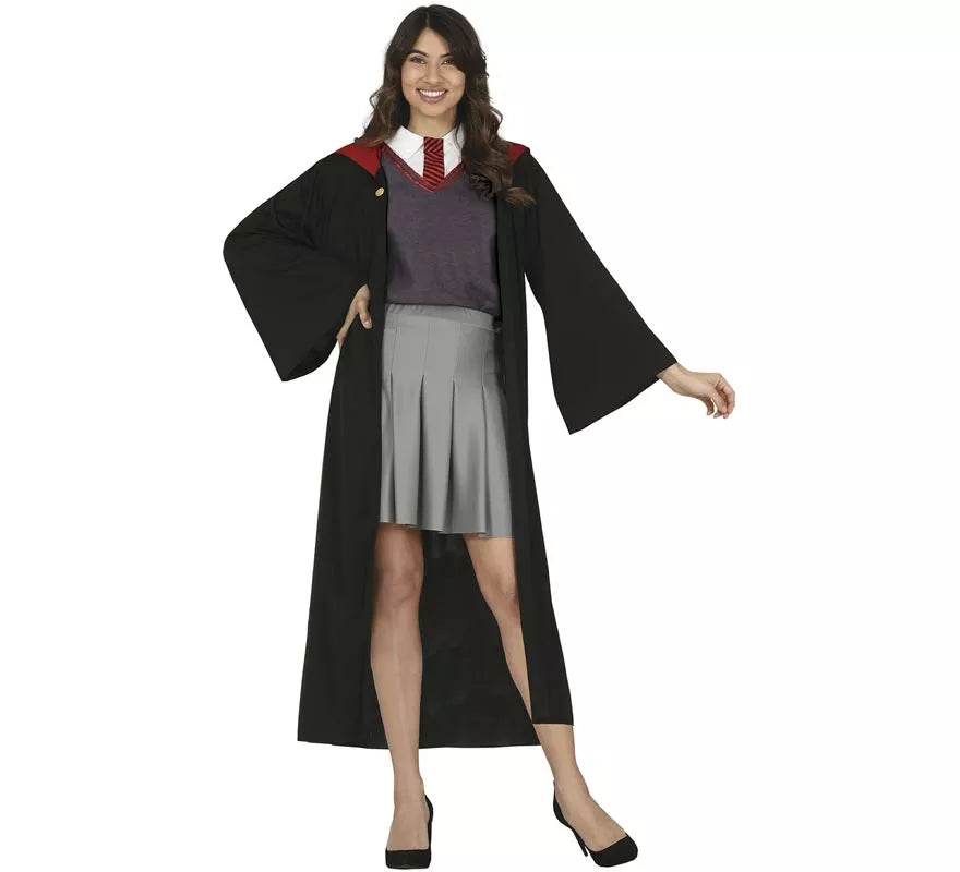 Disfraz de Estudiante de Magia Rojo para mujer