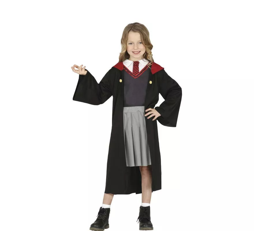 Translation missing: de.Disfraz de Estudiante de Magia Rojo para niña