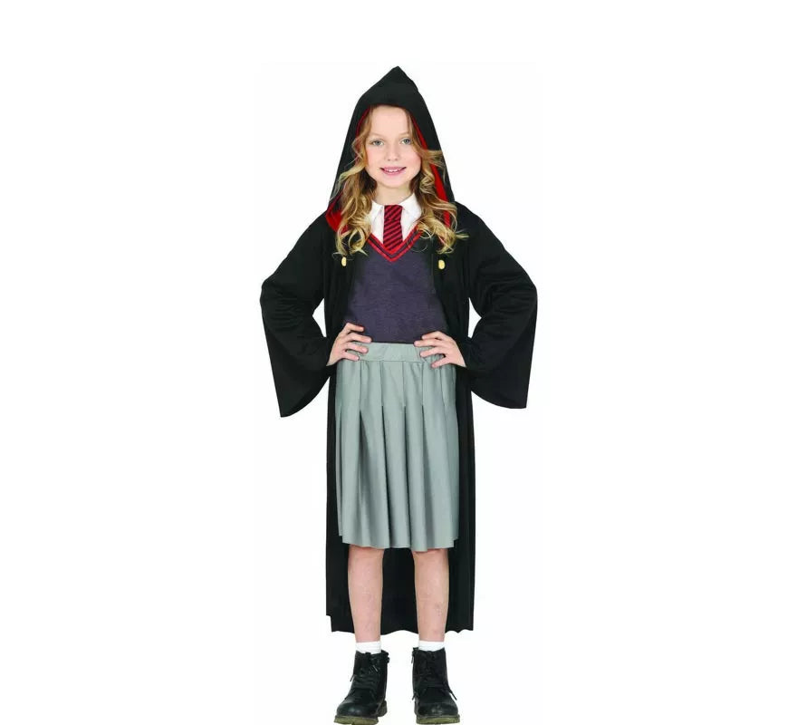 Translation missing: de.Disfraz de Estudiante de Magia Rojo para niña