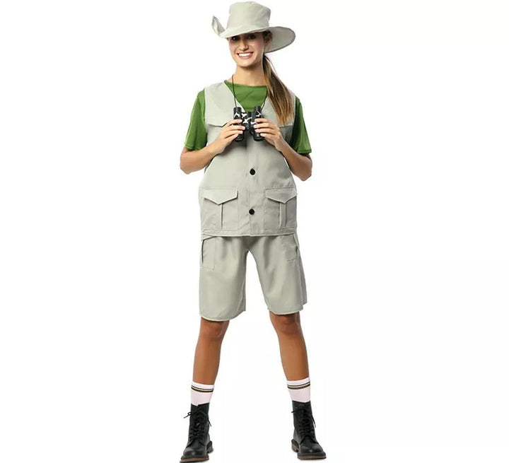 Disfraz de Exploradora de la Naturaleza con sombrero para mujer