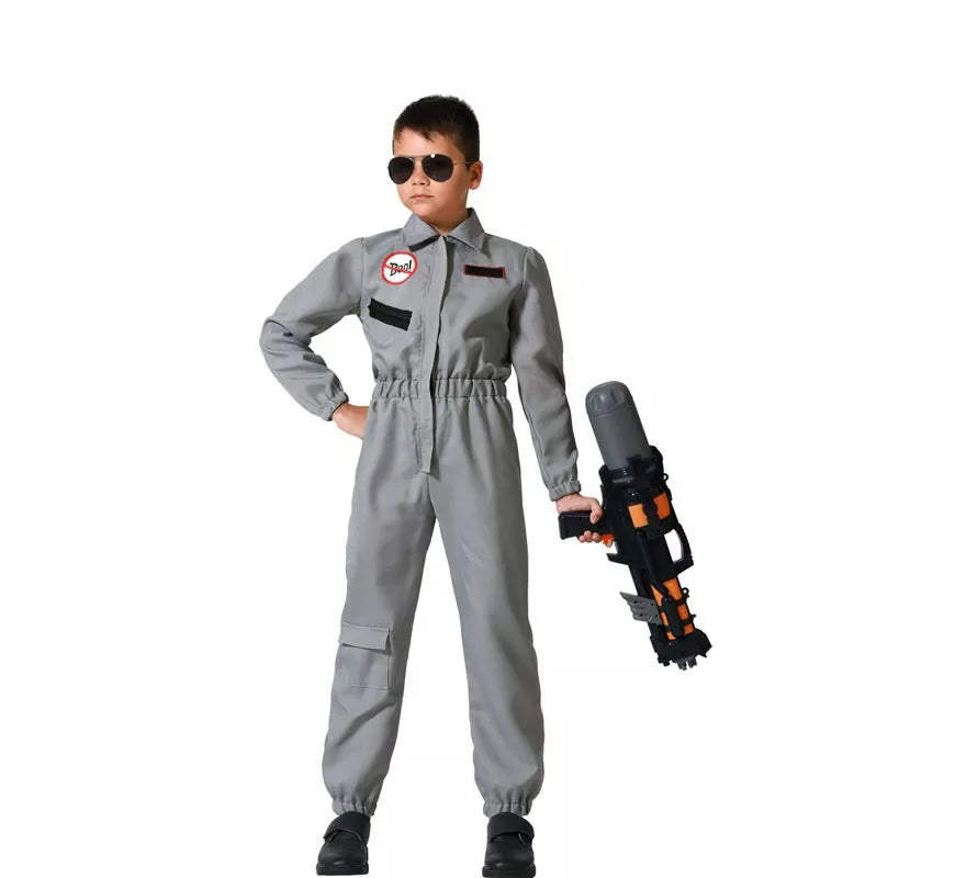 Translation missing: de.Disfraz de Exterminador de Fantasmas gris para niño