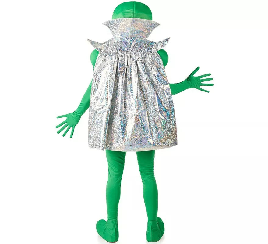 Translation missing: de.Disfraz de Extraterrestre verde con capa dorada para hombre