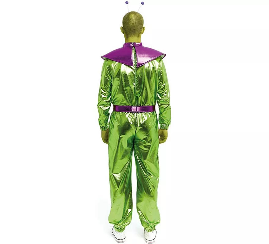 Translation missing: de.Disfraz de Extraterrestre verde y morado para hombre