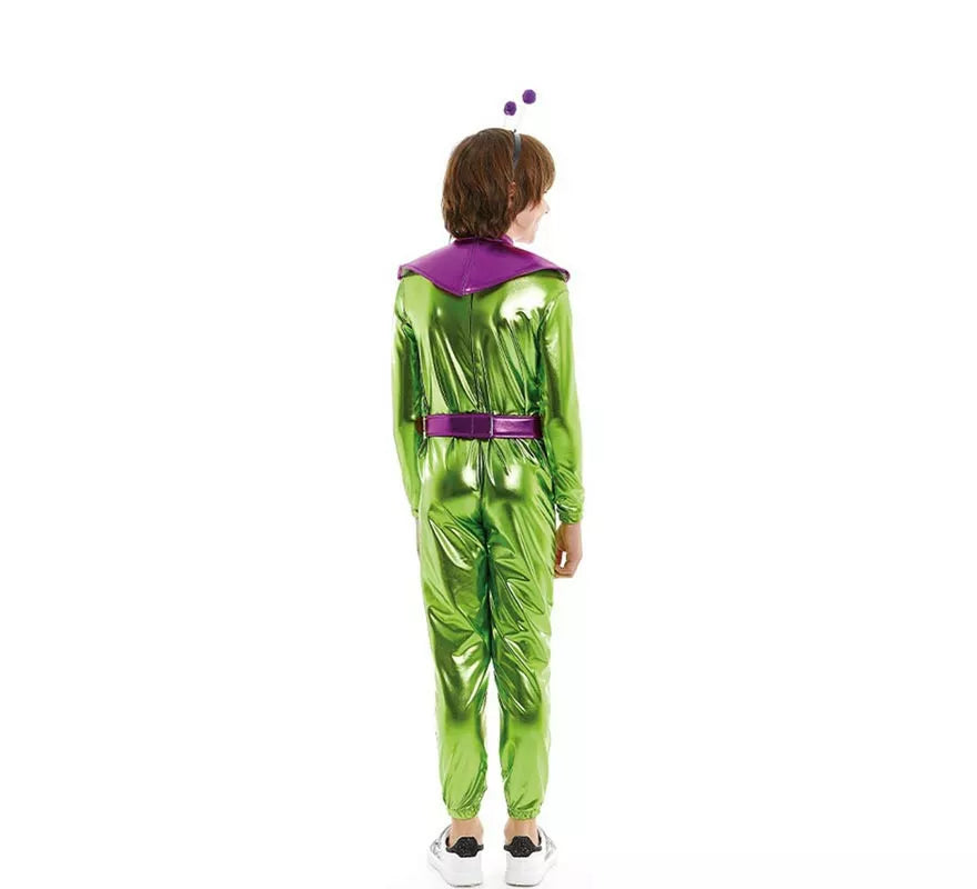Translation missing: de.Disfraz de Extraterrestre verde y morado para niño