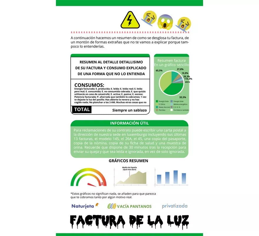 Translation missing: de.Disfraz de Factura de la Luz para adultos
