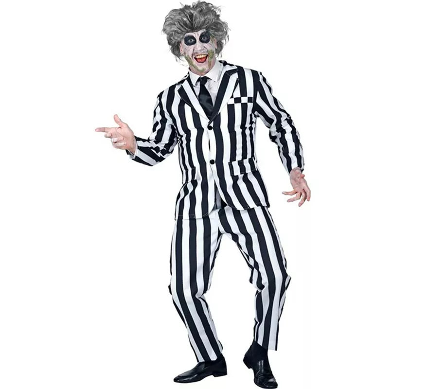 Translation missing: de.Disfraz de Fantasma a rayas para hombre