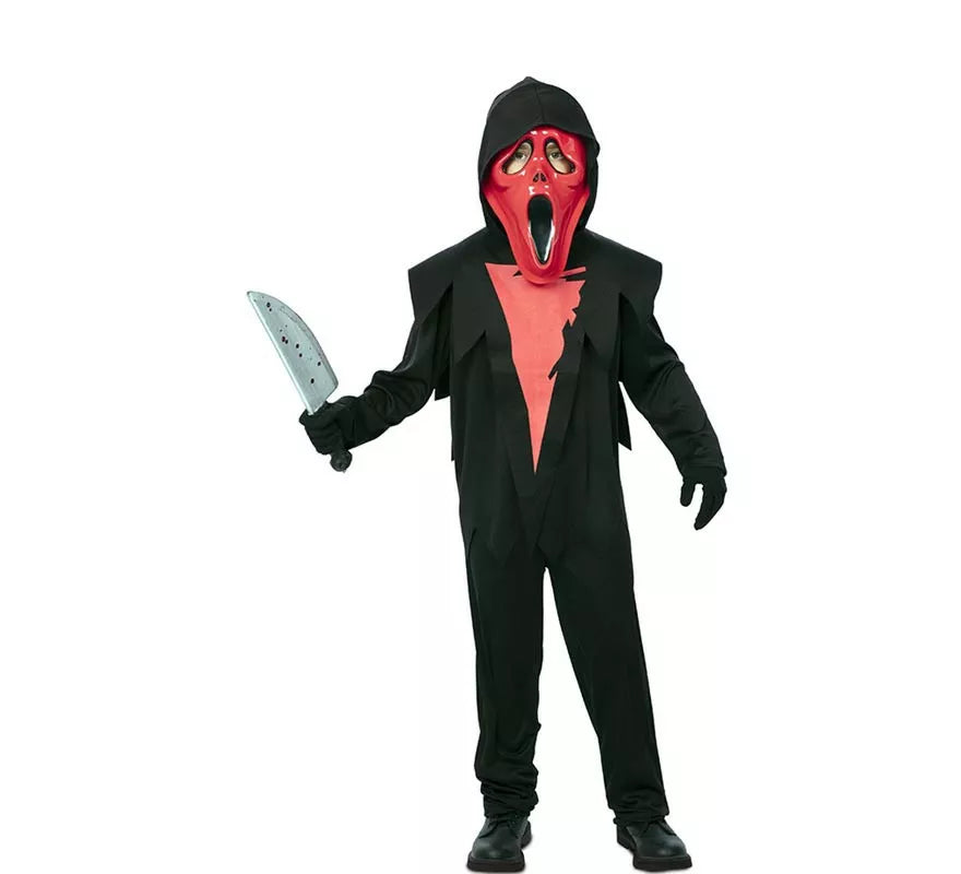 Translation missing: de.Disfraz de Fantasma Asesino rojo con máscara para niño