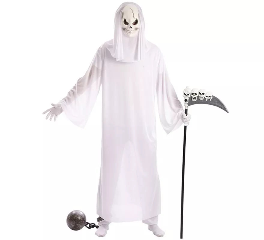 Translation missing: de.Disfraz de Fantasma blanco con Máscara para hombre