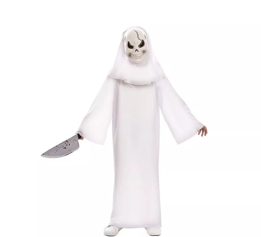 Translation missing: de.Disfraz de Fantasma blanco con Máscara para niño