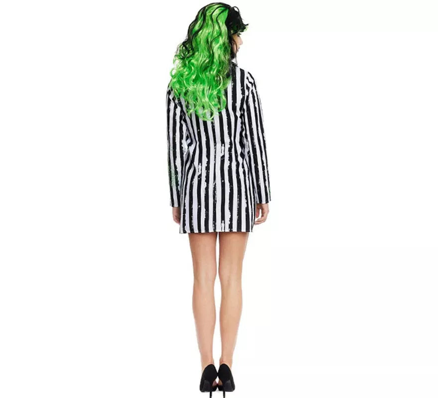 Disfraz de Fantasma de traje a rayas para mujer