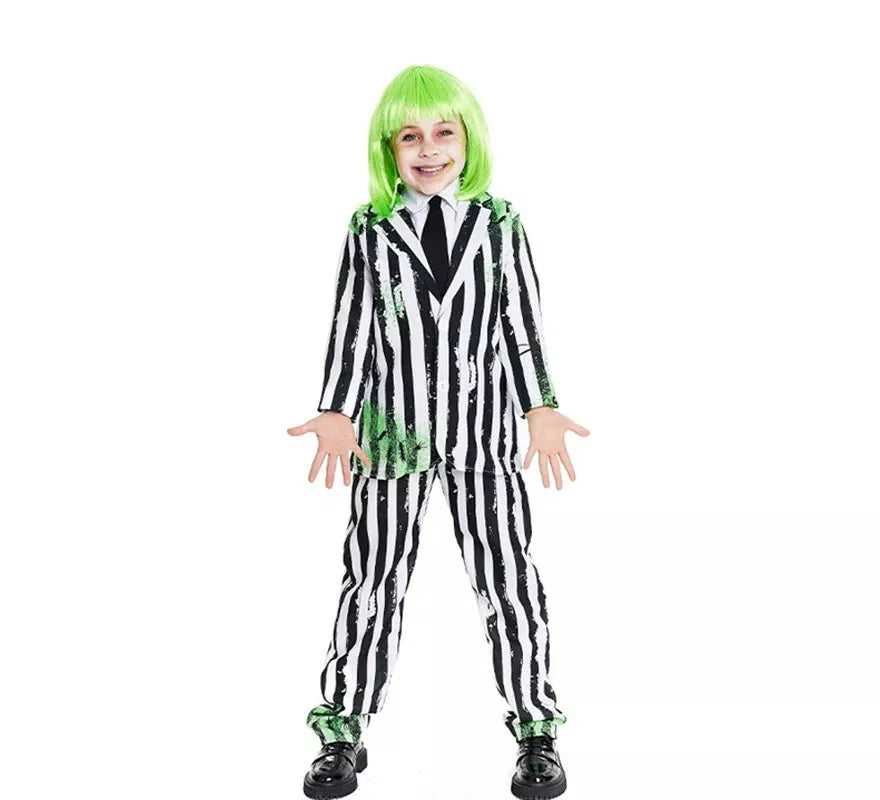 Disfraz de Fantasma de Traje a rayas para niño