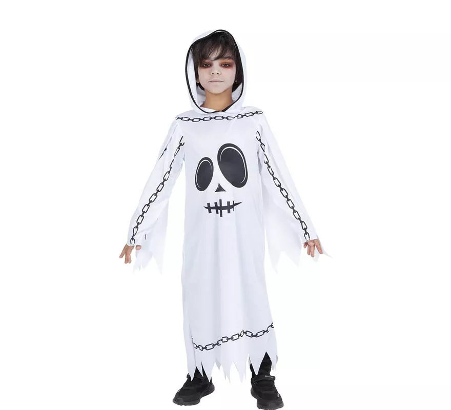 Disfraz de Fantasma Encadenado con capucha para niño