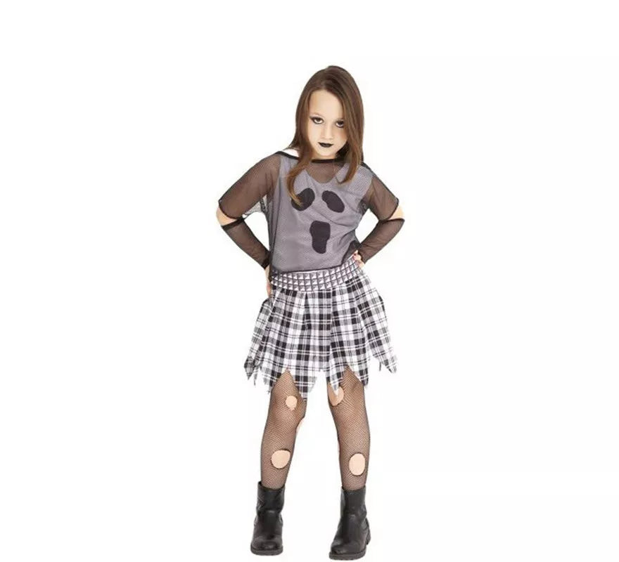 Translation missing: de.Disfraz de Fantasma Punky para niña