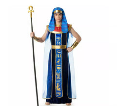 Blaues ägyptisches Pharao Kostüm für Herren
