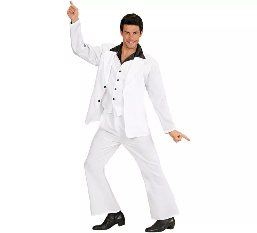 Translation missing: de.Disfraz de Fiebre Disco en traje blanco para hombre