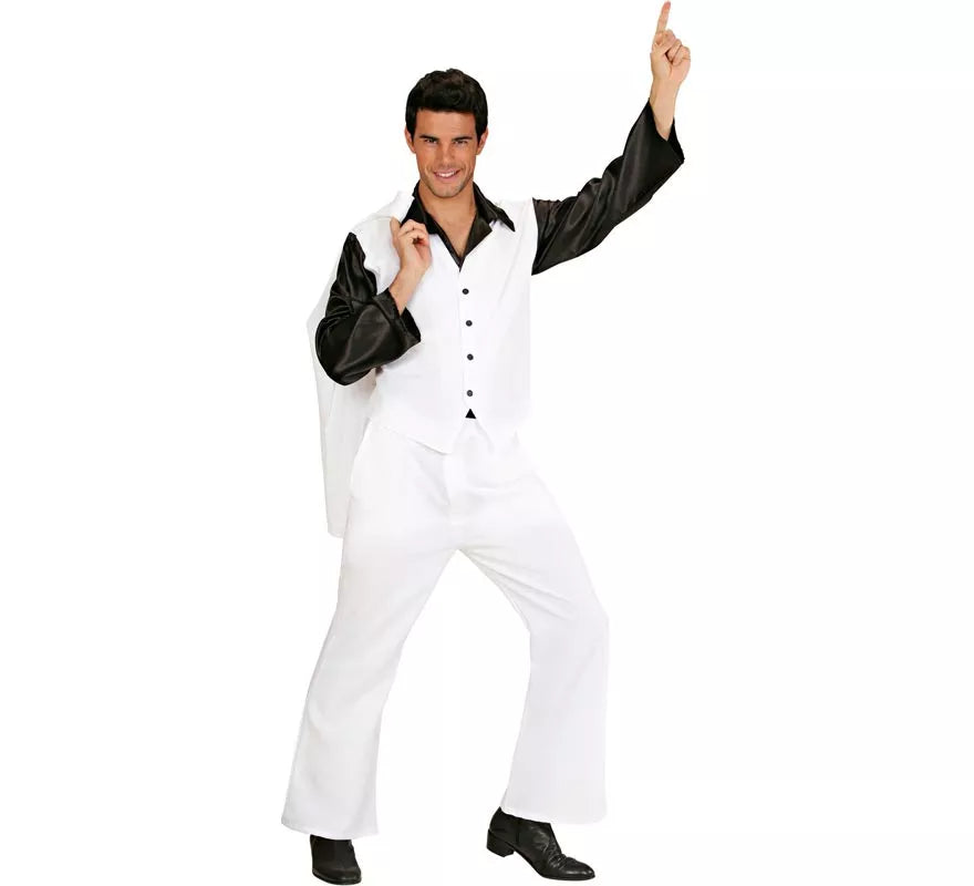Translation missing: de.Disfraz de Fiebre Disco en traje blanco para hombre