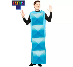 Hellblaue Tetris Figur Kostüm für Erwachsene