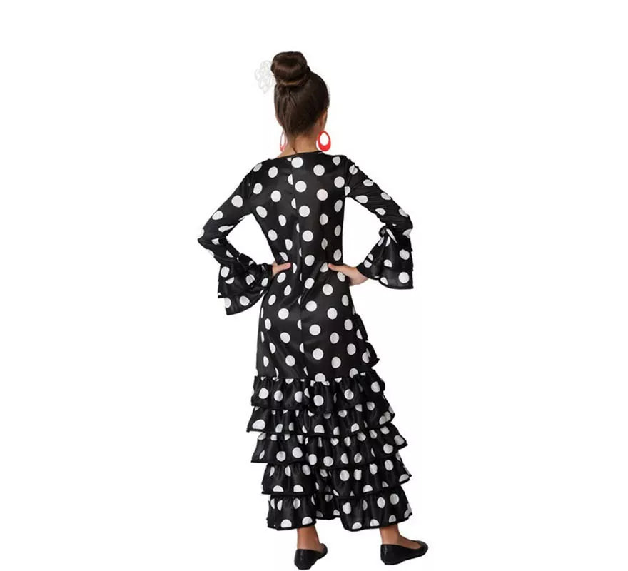 Translation missing: de.Disfraz de Flamenca Negro para niña