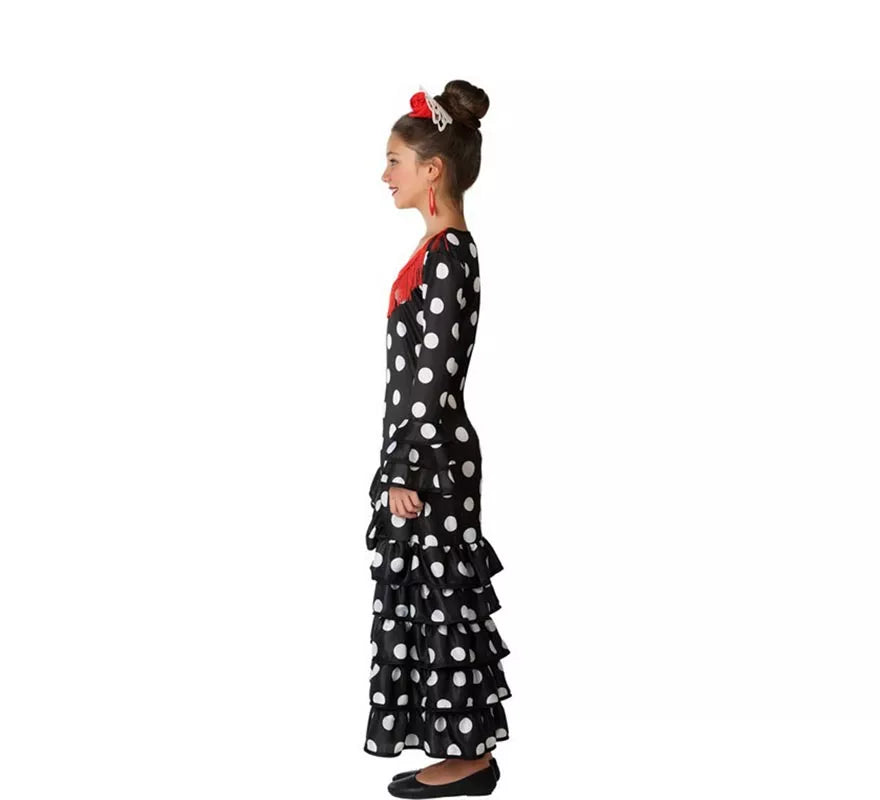 Translation missing: de.Disfraz de Flamenca Negro para niña