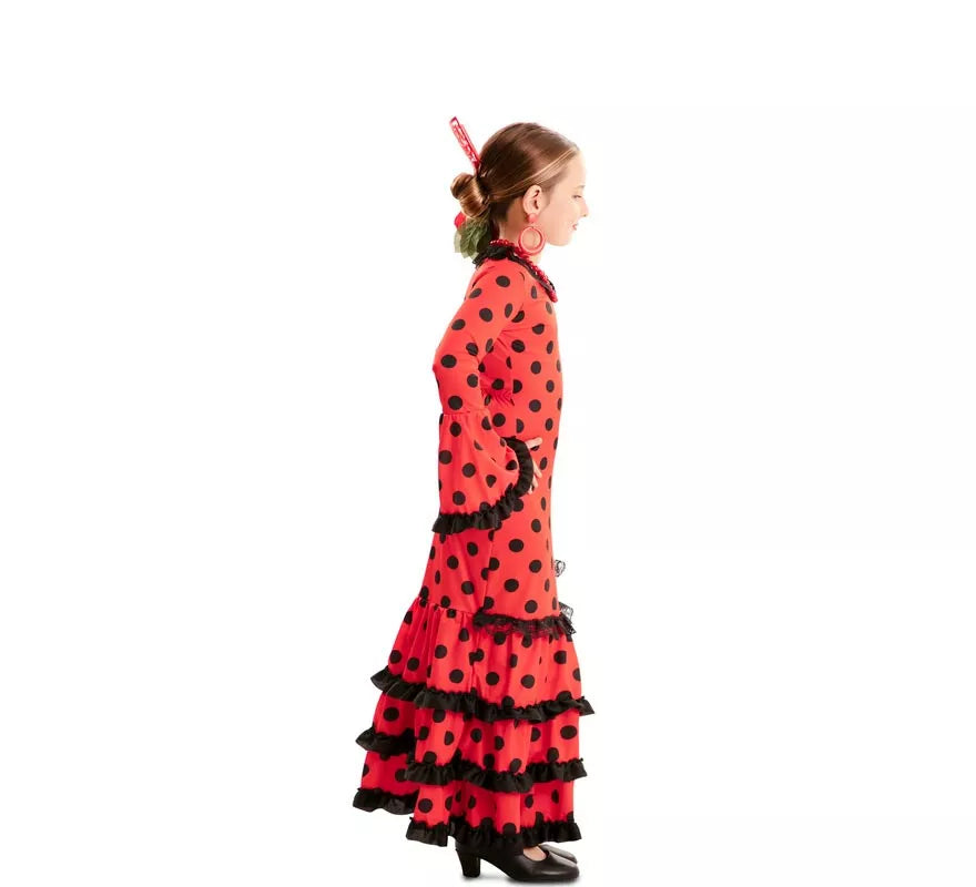 Translation missing: de.Disfraz de Flamenca Roja para niña