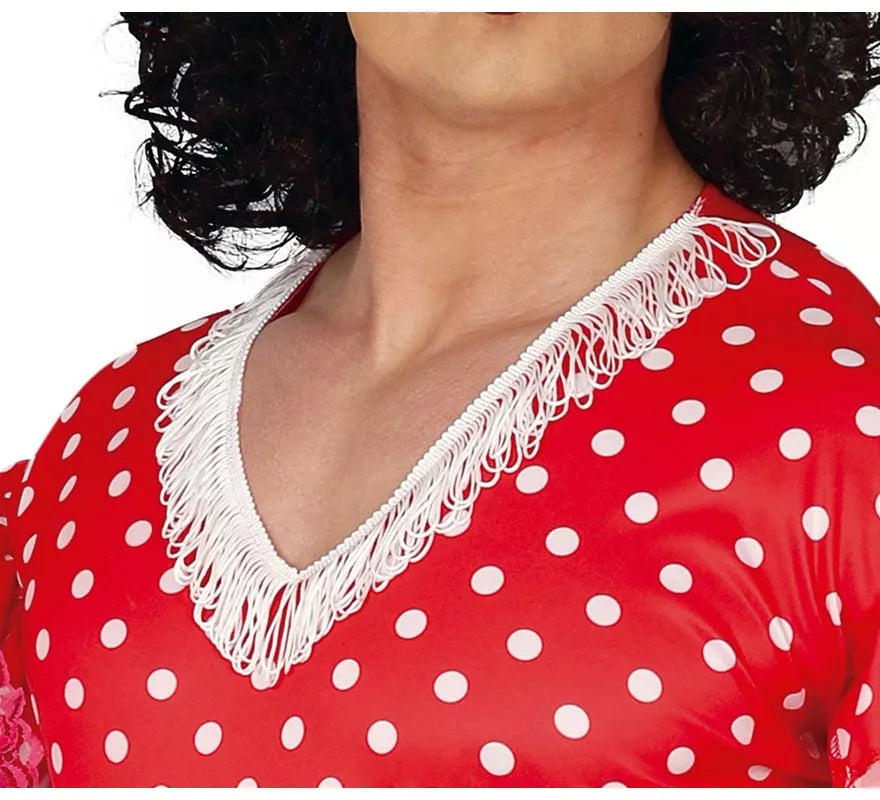 Translation missing: de.Disfraz de Flamenca Rojo a Lunares para hombre