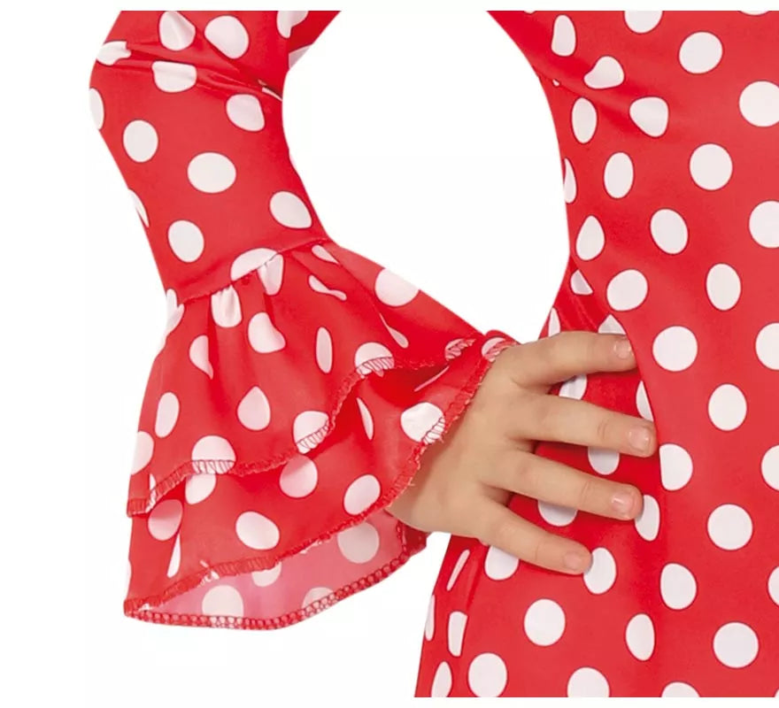 Translation missing: de.Disfraz de Flamenca Rojo a Lunares para niña