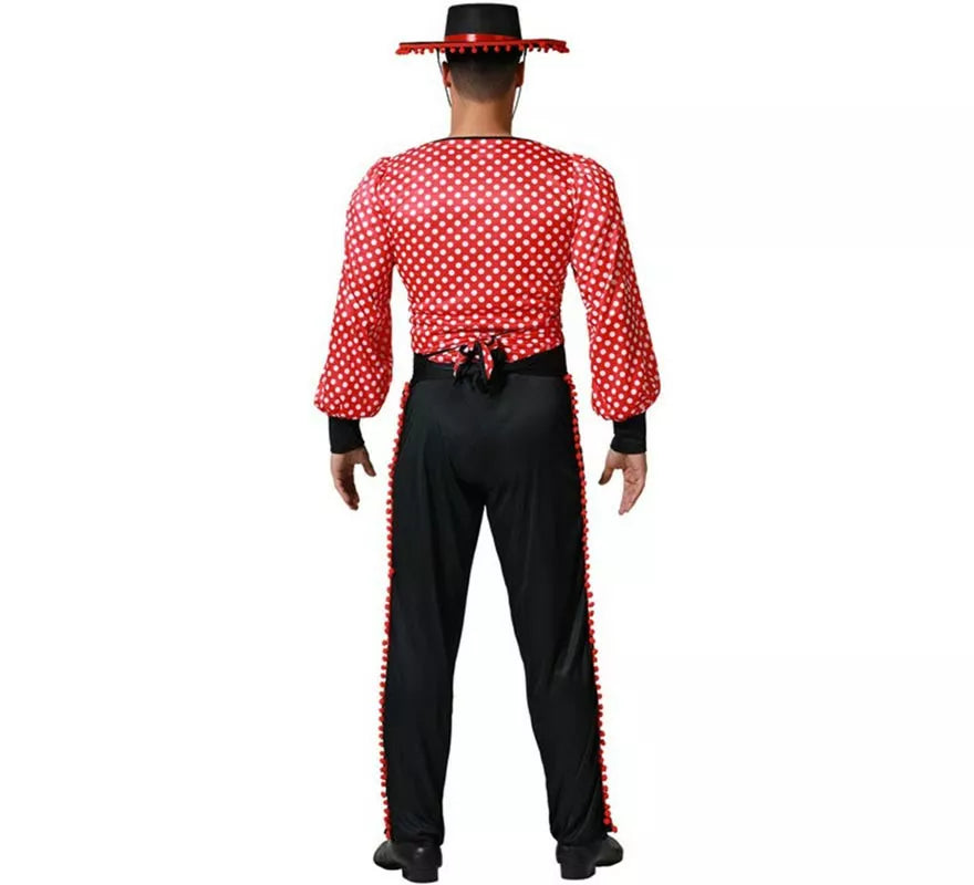 Translation missing: de.Disfraz de Flamenco rojo y negro para hombre