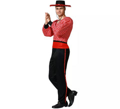 Rot-schwarzes Flamenco-Kostüm für Herren
