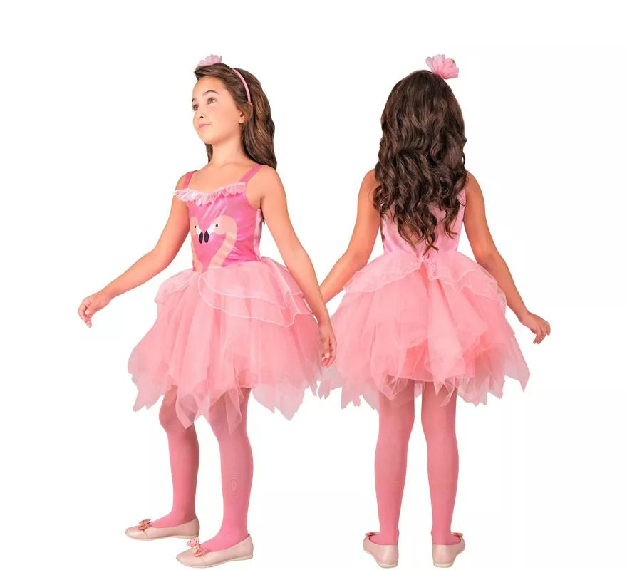 Translation missing: de.Disfraz de Flamencos rosa para niña