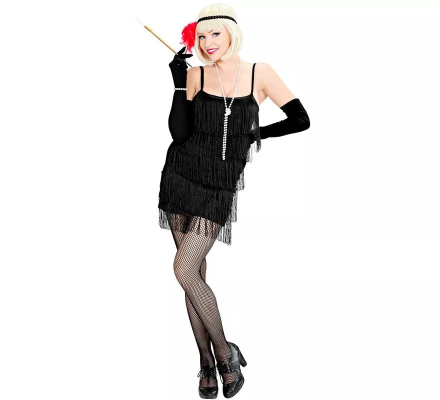 Translation missing: de.Disfraz de Flapper clásico negro para mujer