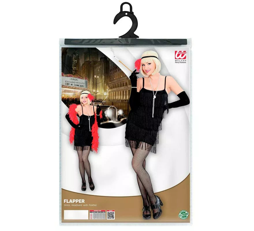 Translation missing: de.Disfraz de Flapper clásico negro para mujer