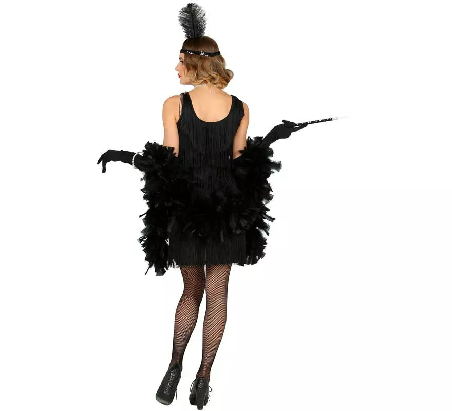 Translation missing: de.Disfraz de Flapper de los años 20 negro para mujer