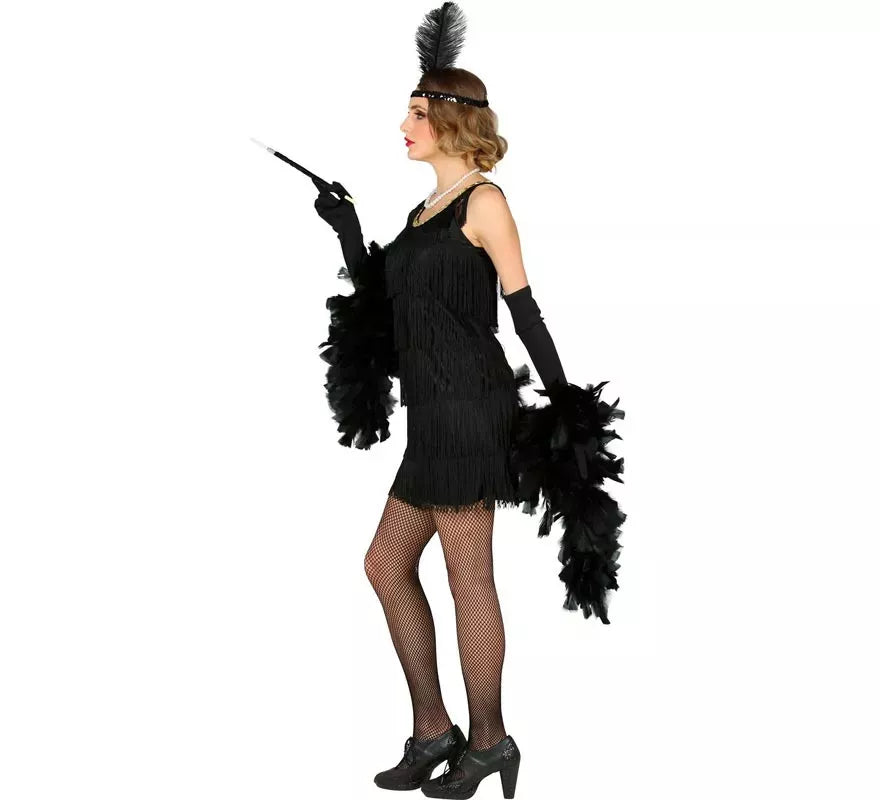 Translation missing: de.Disfraz de Flapper de los años 20 negro para mujer